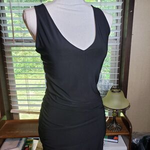 Sexy Abi Ferrin Black Strappy Back Bodycon Midi Dress M Evening